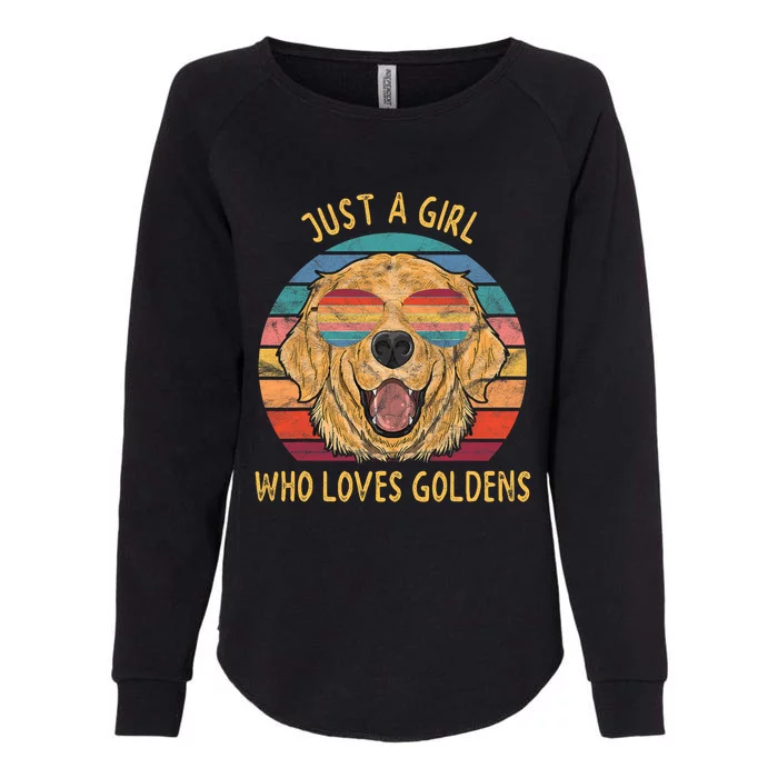 Girl Loves Golden Retrievers Dog Gifts Womens California Wash Sweatshirt