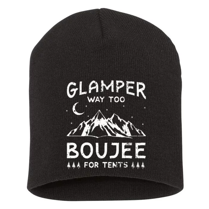 Glamping Luxury Glamper Boujee Tents Camper Camping Outdoor Short Acrylic Beanie