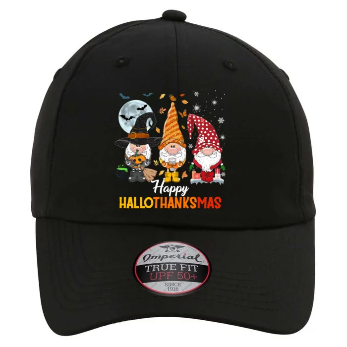 Gnomes Lover Halloween Merry Christmas Happy Hallothanksmas The Original Performance Cap