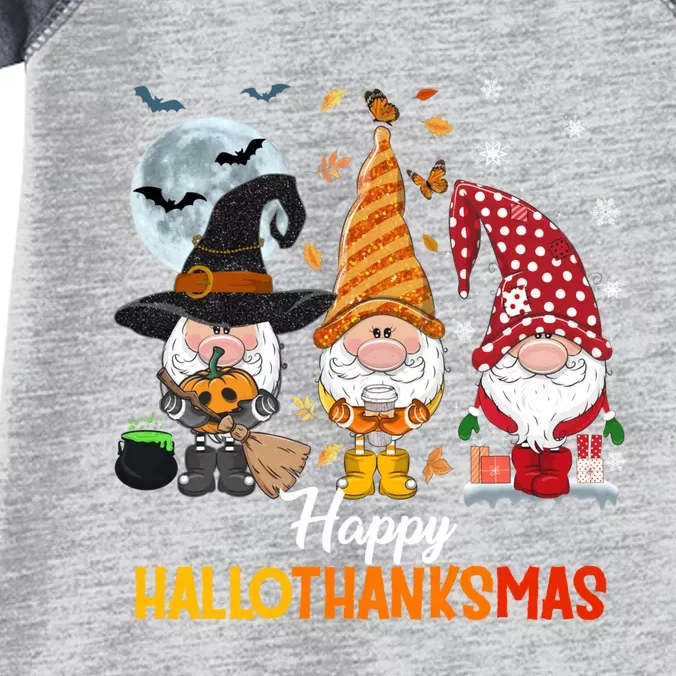 Gnomes Lover Halloween Merry Christmas Happy Hallothanksmas Infant Baby Jersey Bodysuit