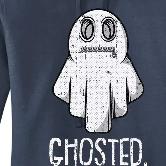 Ghosted Lazy Halloween Costume Funny Ghost Dating Pun Humor Women's Pullover Hoodie