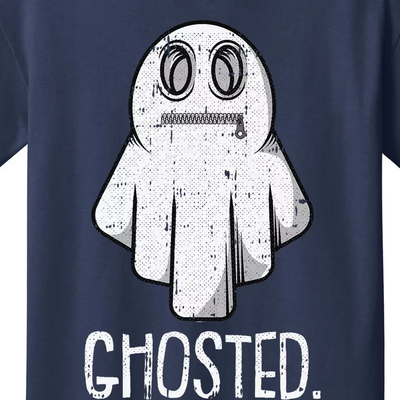 Ghosted Lazy Halloween Costume Funny Ghost Dating Pun Humor Kids T-Shirt