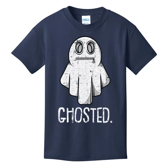 Ghosted Lazy Halloween Costume Funny Ghost Dating Pun Humor Kids T-Shirt