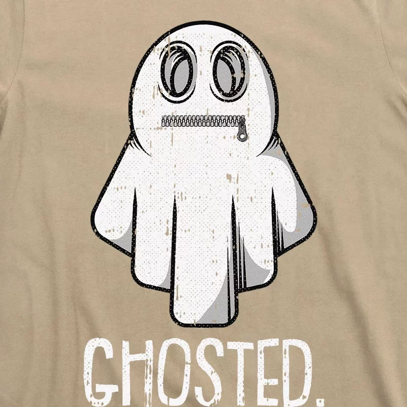 Ghosted Lazy Halloween Costume Funny Ghost Dating Pun Humor T-Shirt