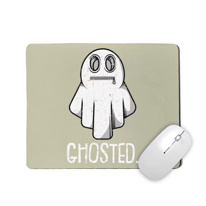 Ghosted Lazy Halloween Costume Funny Ghost Dating Pun Humor Mousepad