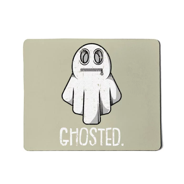 Ghosted Lazy Halloween Costume Funny Ghost Dating Pun Humor Mousepad