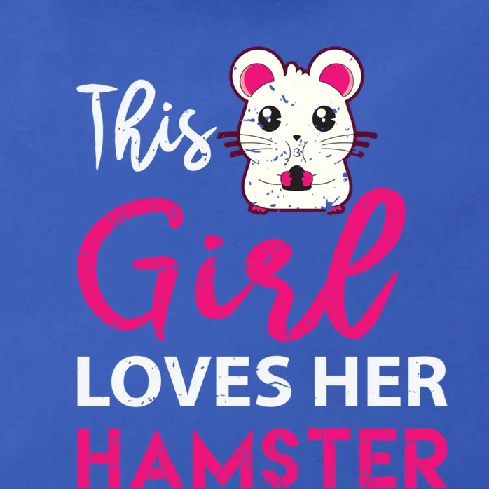 Girl Loves Her Hamster Cute Dwarf Hamster Funny Gift Zip Tote Bag