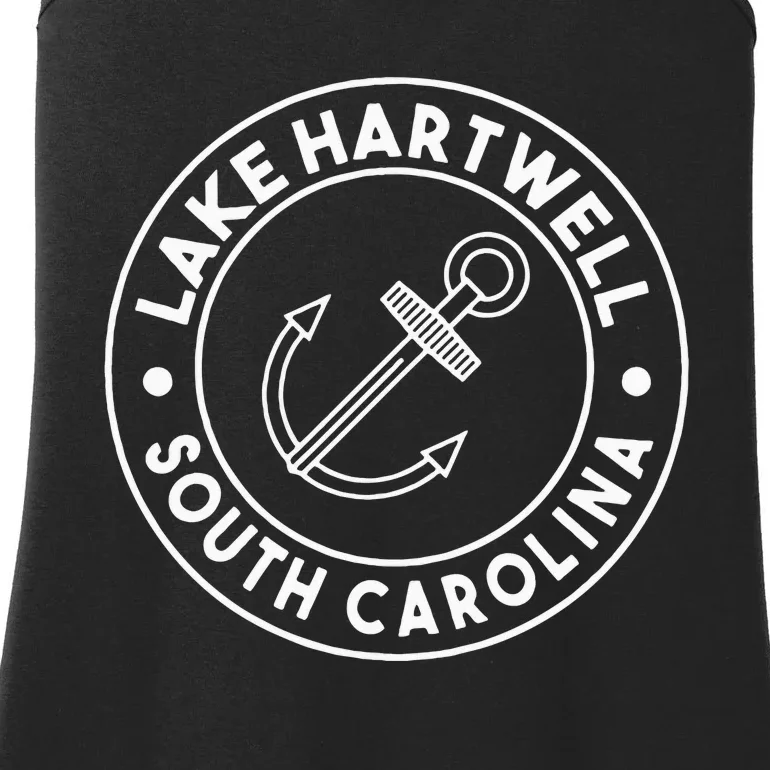 Graphic Lake Hartwell South Carolina Pocket Souvenir Ladies Essential Tank