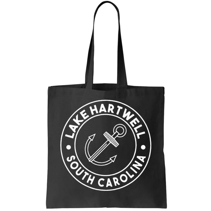 Graphic Lake Hartwell South Carolina Pocket Souvenir Tote Bag