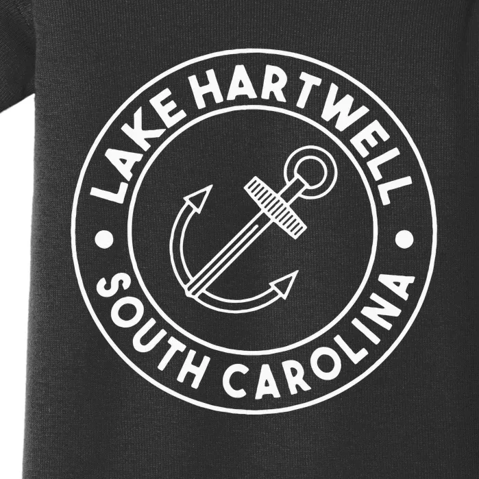 Graphic Lake Hartwell South Carolina Pocket Souvenir Baby Bodysuit