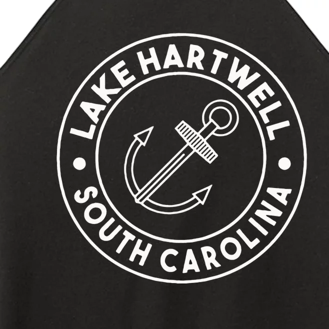 Graphic Lake Hartwell South Carolina Pocket Souvenir Women’s Perfect Tri Rocker Tank