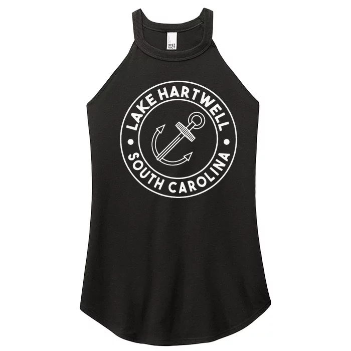 Graphic Lake Hartwell South Carolina Pocket Souvenir Women’s Perfect Tri Rocker Tank