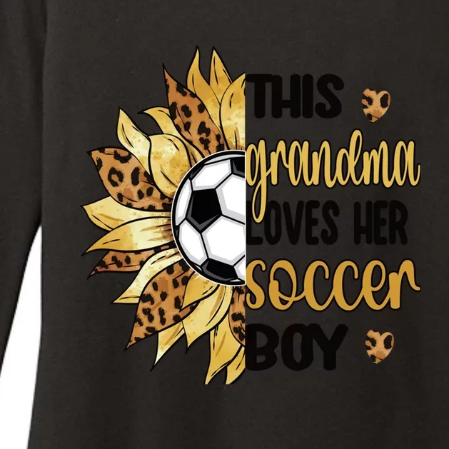 Grandma Loves Her Soccer Boy Soccer Player Grandmother Great Gift Womens CVC Long Sleeve Shirt