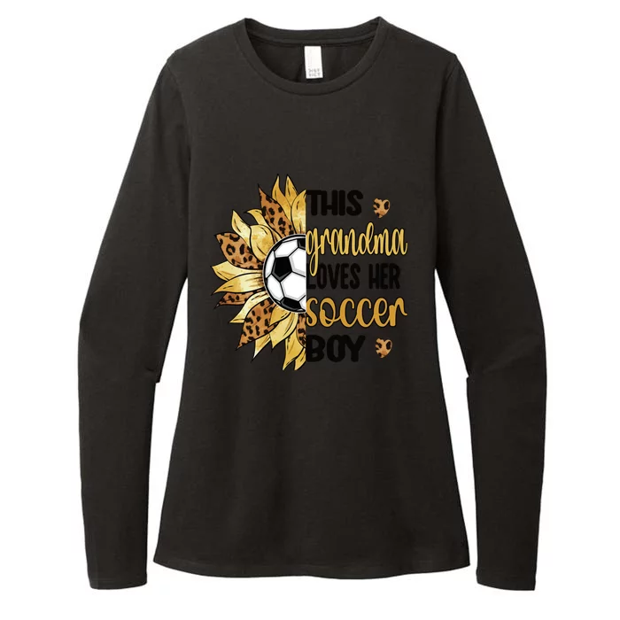 Grandma Loves Her Soccer Boy Soccer Player Grandmother Great Gift Womens CVC Long Sleeve Shirt