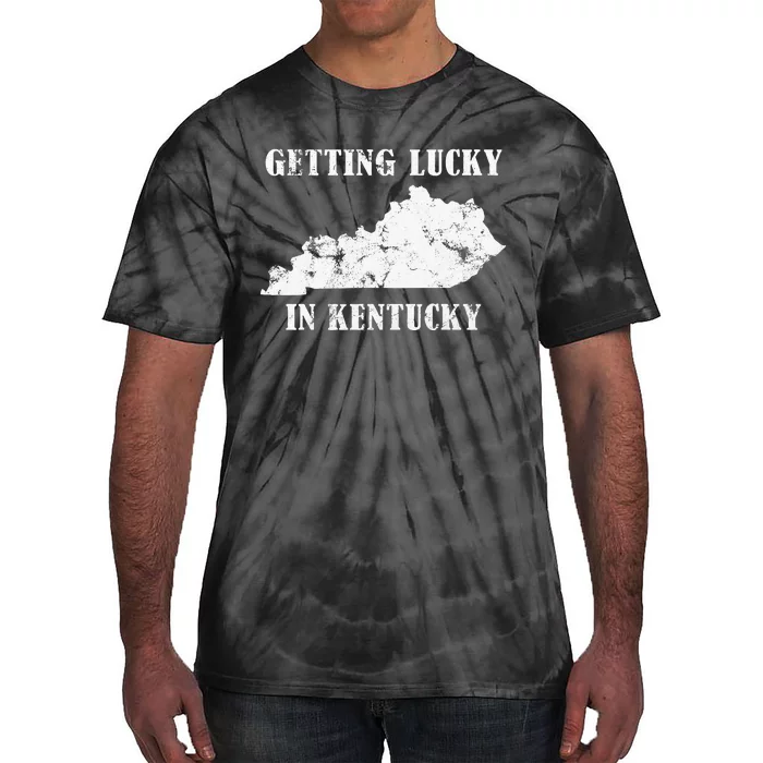 Getting Lucky In Kentucky Distressed Kentucky Tie-Dye T-Shirt