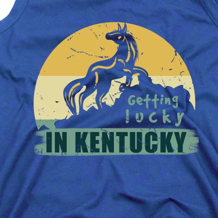 Gettin Lucky In Kentucky Horse Racing Derby Kentucky Day Gift Tank Top