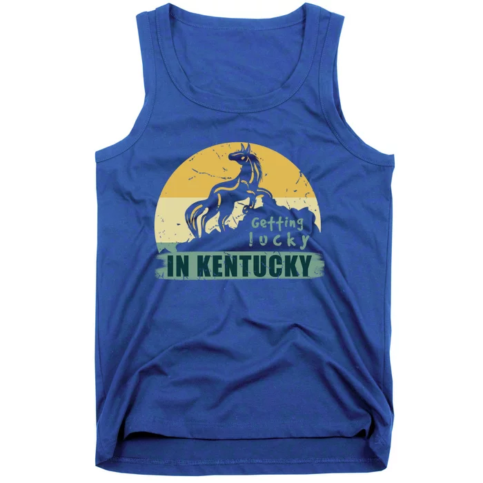 Gettin Lucky In Kentucky Horse Racing Derby Kentucky Day Gift Tank Top