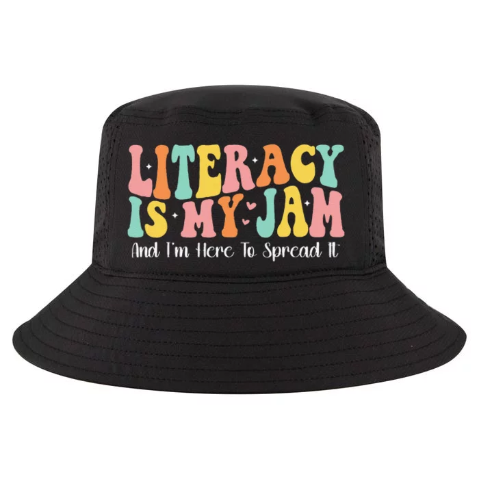 Groovy Literacy Is My Jam And IM Here To Spread It Cool Comfort Performance Bucket Hat