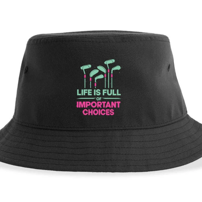 Gradient Life Is Full Of Important Choices Sustainable Bucket Hat