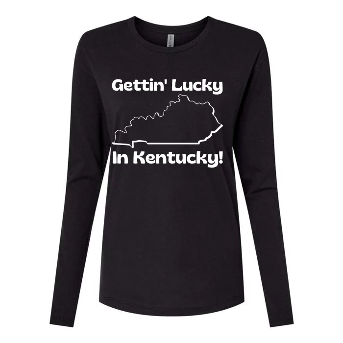 Gettin Lucky In Kentucky! School Of Rock Classic Graphic Womens Cotton Relaxed Long Sleeve T-Shirt