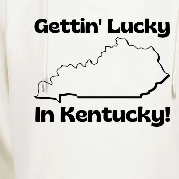 Gettin Lucky In Kentucky! School Of Rock Classic Graphic Womens Funnel Neck Pullover Hood