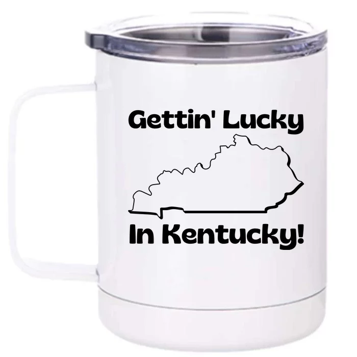 Gettin Lucky In Kentucky! School Of Rock Classic Graphic Front & Back 12oz Stainless Steel Tumbler Cup