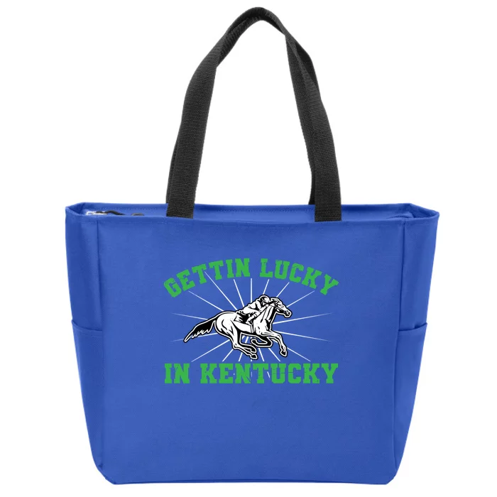 Getting Lucky In Kentucky Horse Racing Vintage Derby Gift Zip Tote Bag