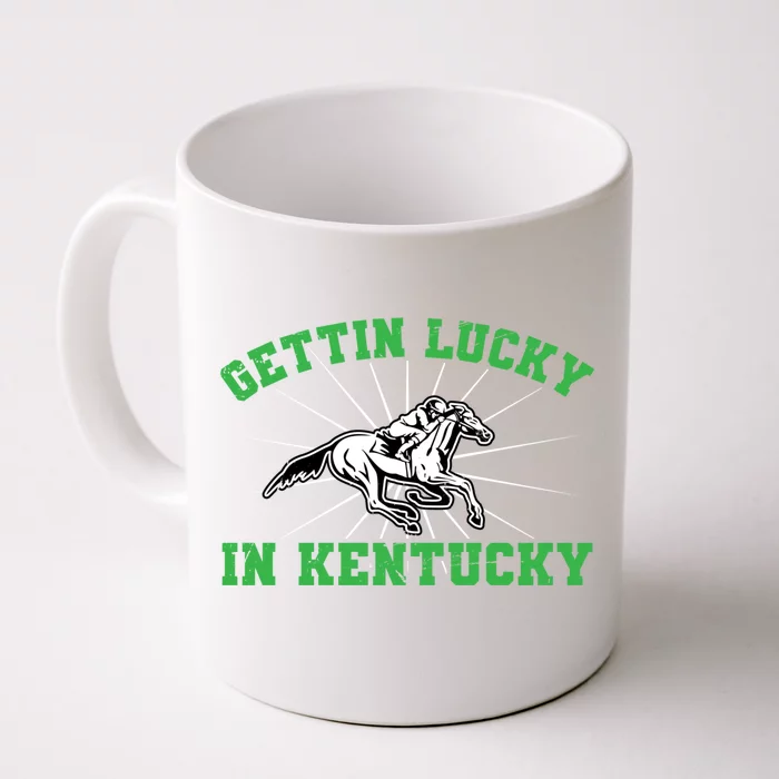 Getting Lucky In Kentucky Horse Racing Vintage Derby Gift Front & Back Coffee Mug