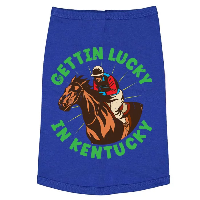 Getting Lucky In Kentucky Horse Racing Vintage Derby Great Gift Doggie Tank