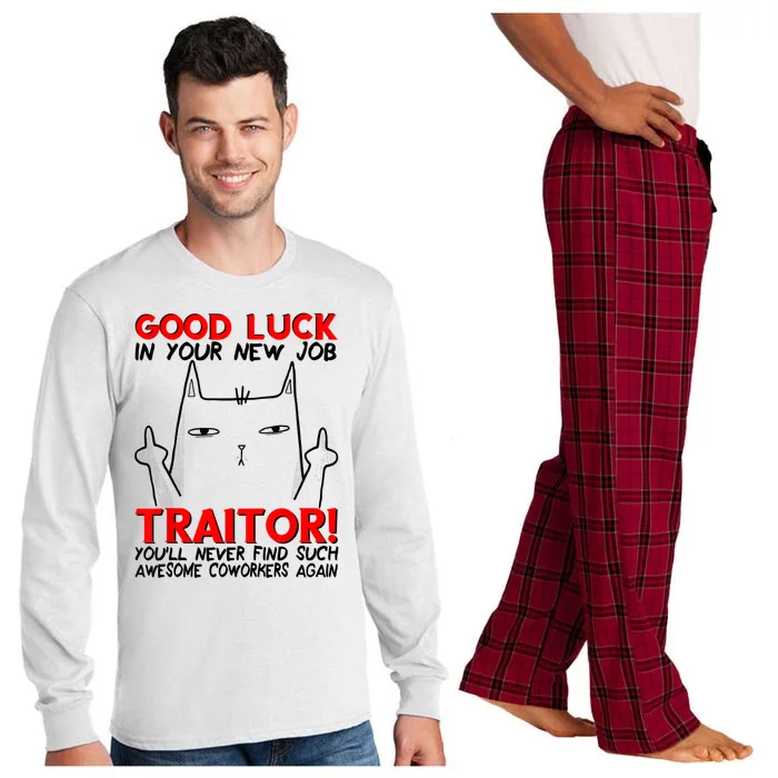 Good Luck In Your New Job TRAITOR! Funny CoWorker Gift Long Sleeve Pajama Set