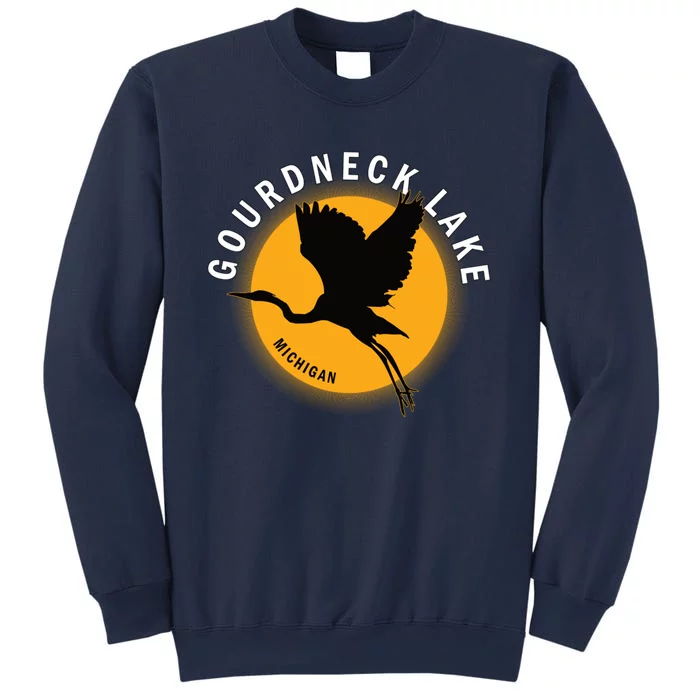 Gourdneck Lake In Michigan Heron Sunrise Sweatshirt