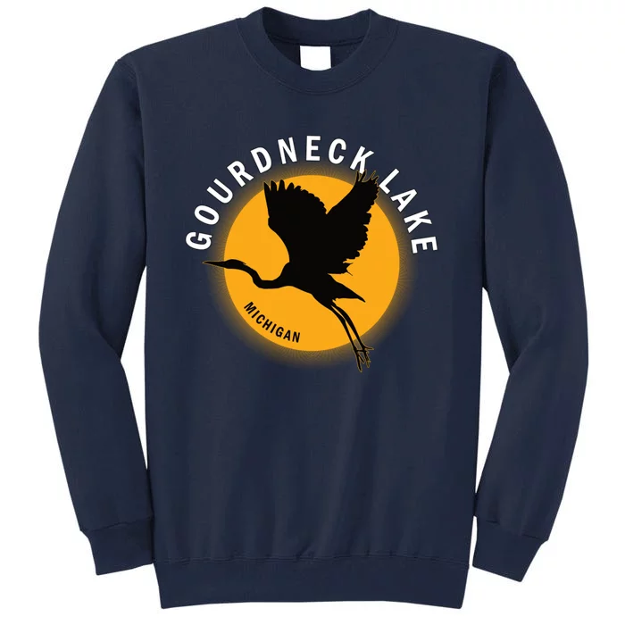 Gourdneck Lake In Michigan Heron Sunrise Tall Sweatshirt