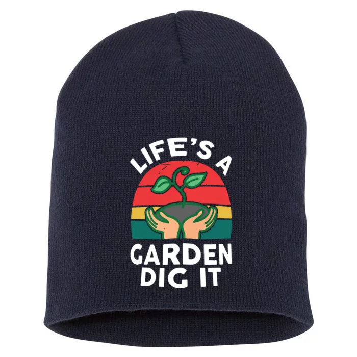 Gardenshirt Life Is Garden Dig It Women Funny Gardening Short Acrylic Beanie