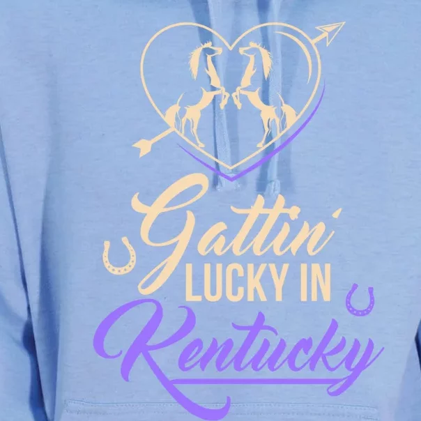 Gattin’ Lucky In Kentucky Horse Racing Derby Racetrack Gift Unisex Surf Hoodie