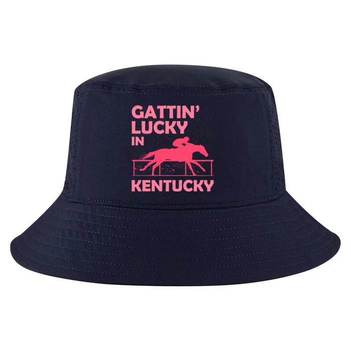 Gattin’ Lucky In Kentucky I Cute Pride Horse Derby Day Gift Cool Comfort Performance Bucket Hat