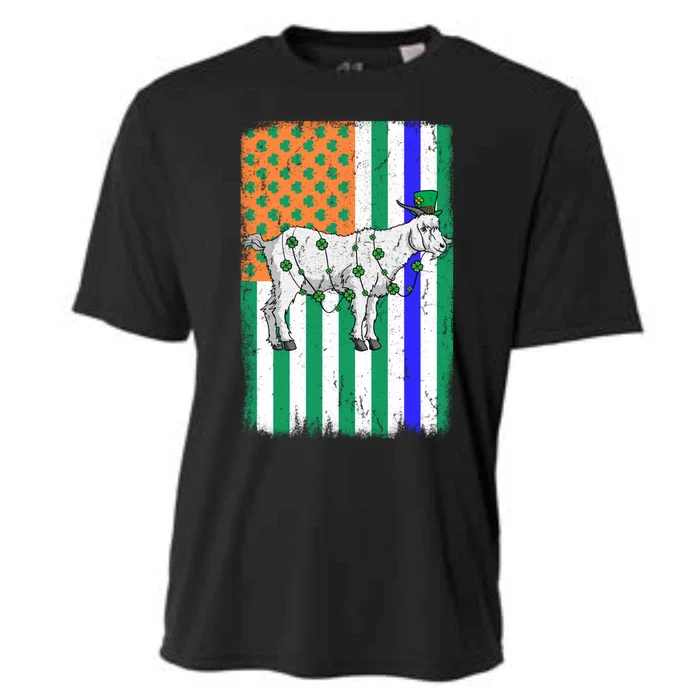 Goat Leprechaun Irish Usa Police Flag Cop St Patricks Day Great Gift Cooling Performance Crew T-Shirt