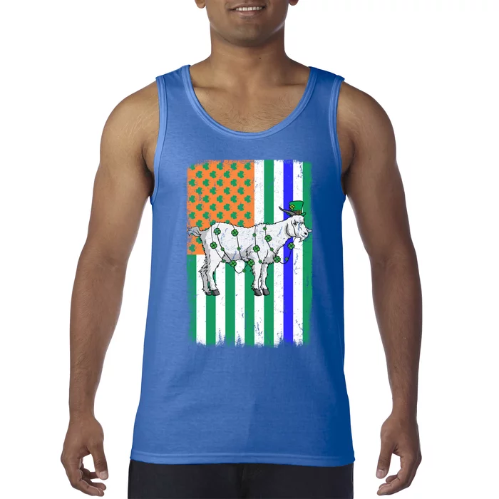 Goat Leprechaun Irish Usa Police Flag Cop St Patricks Day Great Gift Tank Top