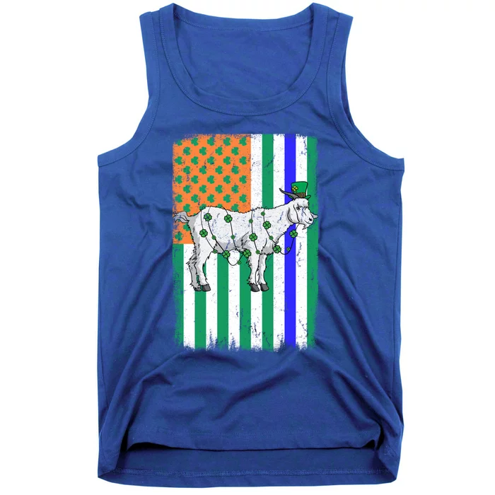 Goat Leprechaun Irish Usa Police Flag Cop St Patricks Day Great Gift Tank Top