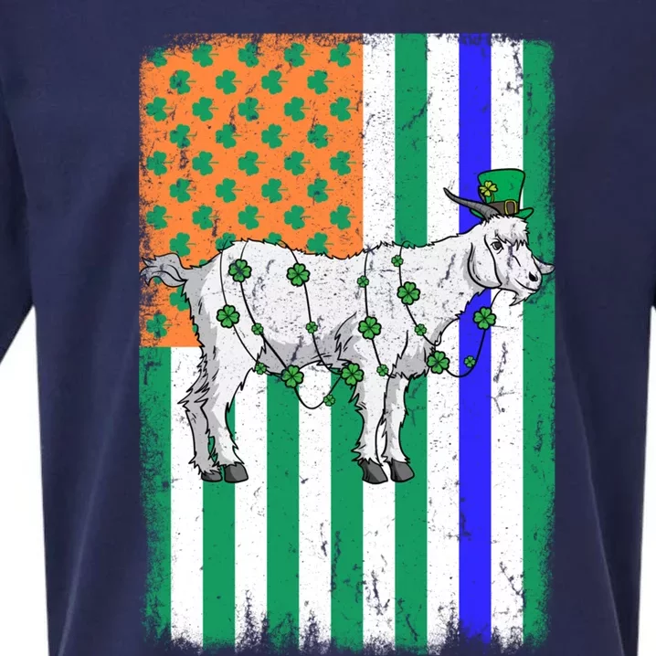 Goat Leprechaun Irish Usa Police Flag Cop St Patricks Day Great Gift Sueded Cloud Jersey T-Shirt