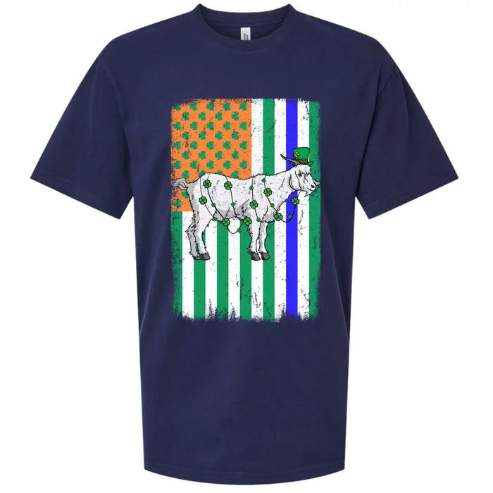 Goat Leprechaun Irish Usa Police Flag Cop St Patricks Day Great Gift Sueded Cloud Jersey T-Shirt