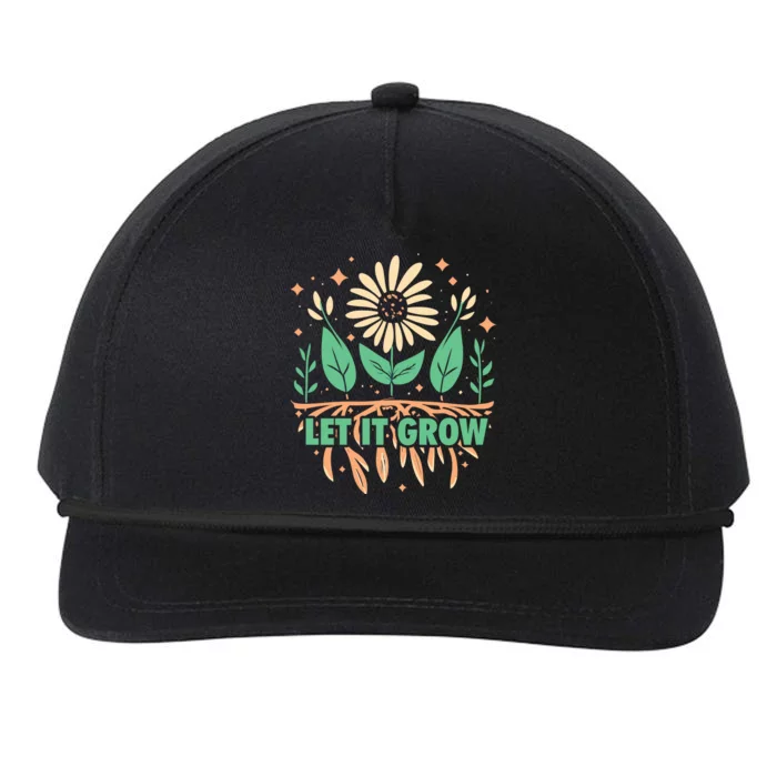 Gardeners Let It Grow Funny Garden Gardening Snapback Five-Panel Rope Hat