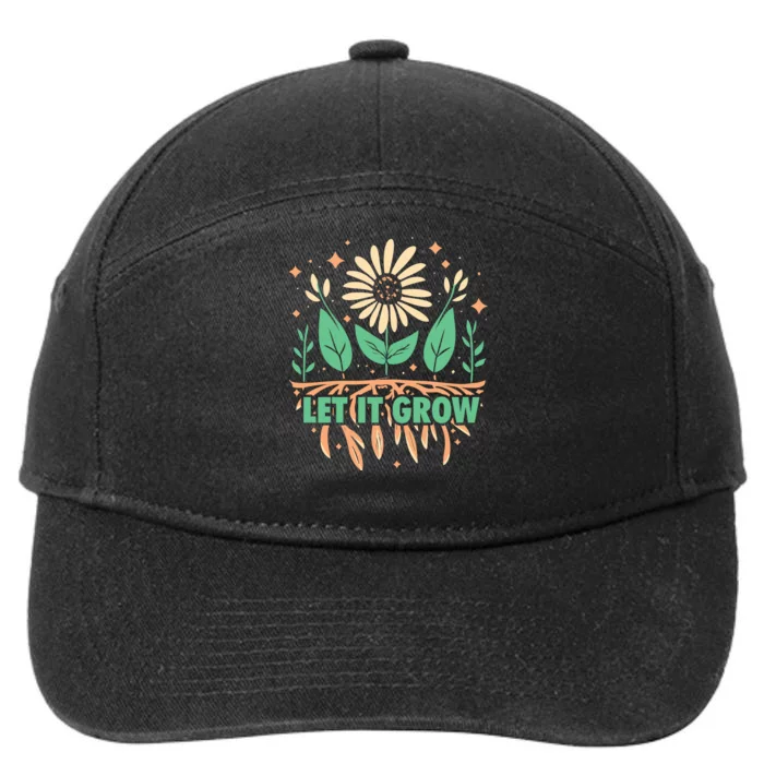 Gardeners Let It Grow Funny Garden Gardening 7-Panel Snapback Hat