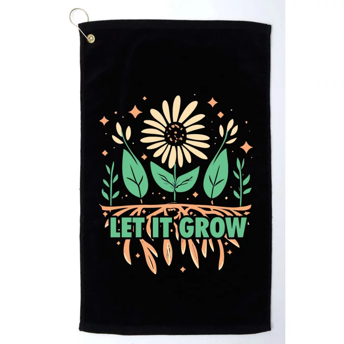 Gardeners Let It Grow Funny Garden Gardening Platinum Collection Golf Towel