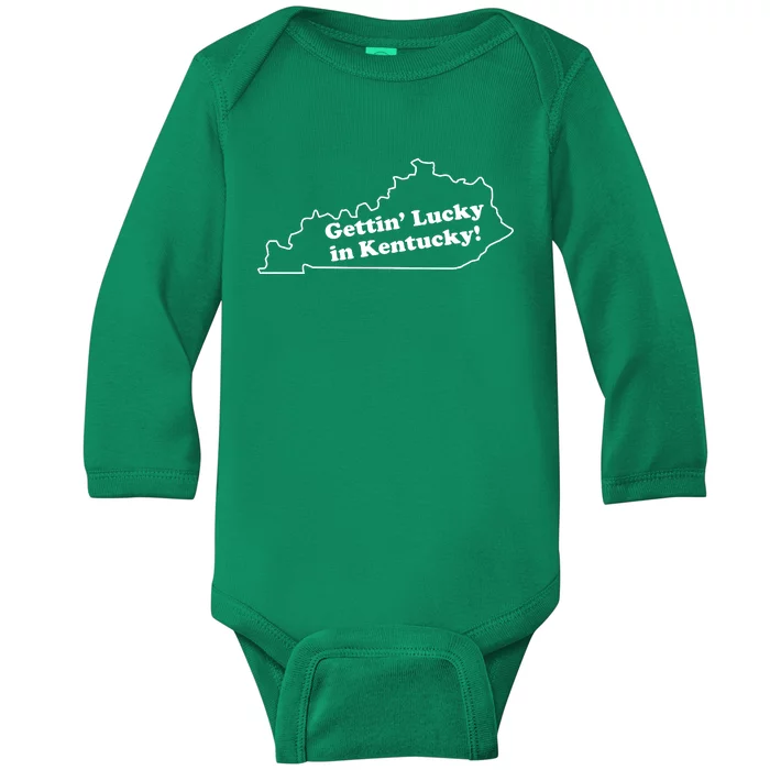 Gettin Lucky In Kentucky Cool Lucky In Kentucky Baby Long Sleeve Bodysuit