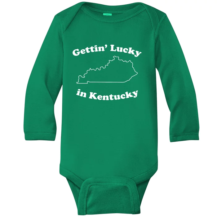 Gettin Lucky In Kentucky Cool Lucky In Kentucky Baby Long Sleeve Bodysuit