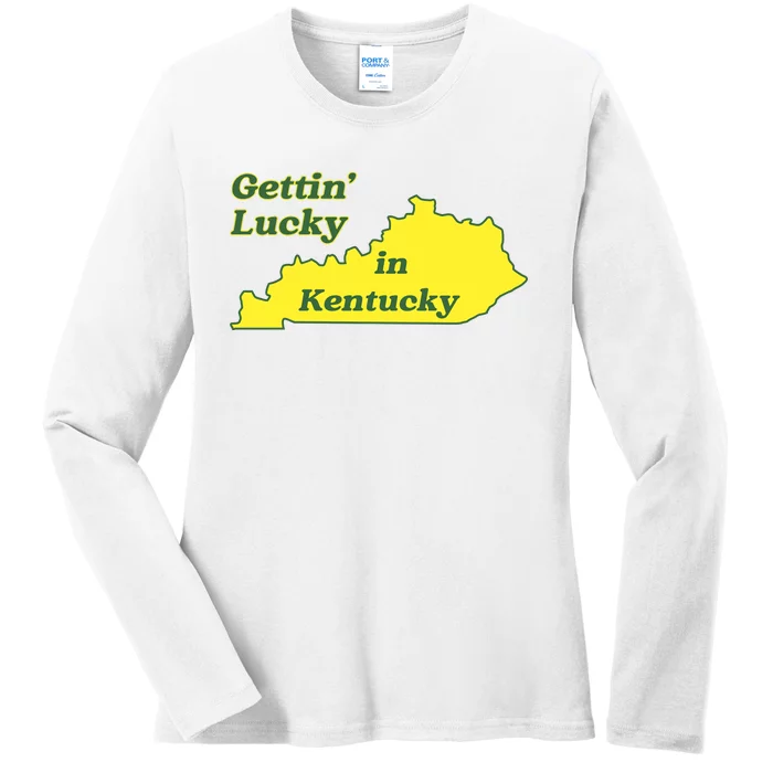 Gettin Lucky In Kentucky Cool Lucky In Kentucky Ladies Long Sleeve Shirt