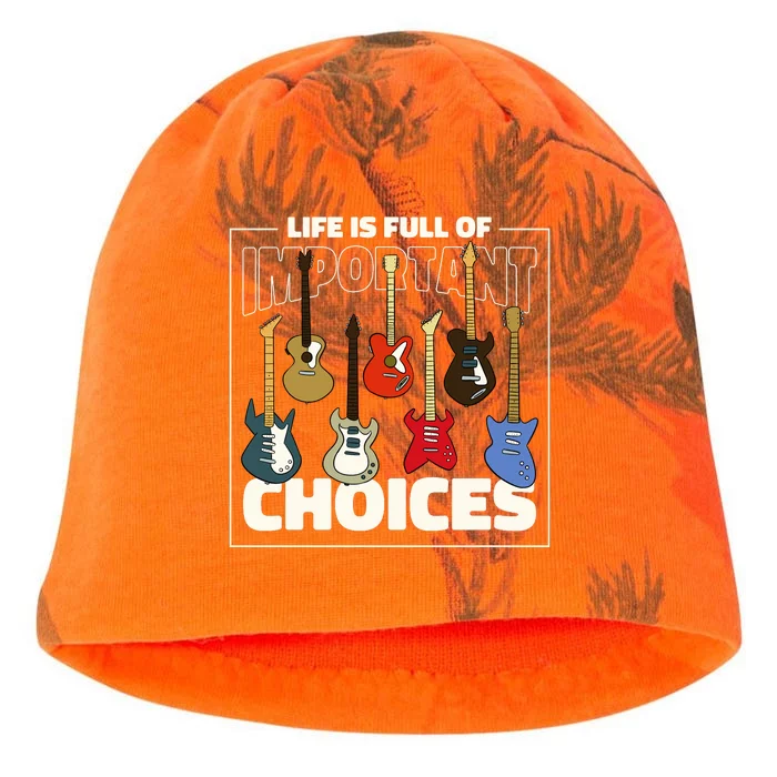 Guitar Life Is Full Of Important Choices Kati - Camo Knit Beanie