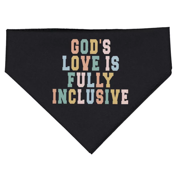 Gods Love Is Fully Inclusive Pride USA-Made Doggie Bandana