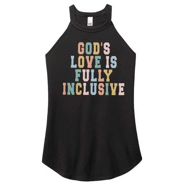 Gods Love Is Fully Inclusive Pride Women’s Perfect Tri Rocker Tank