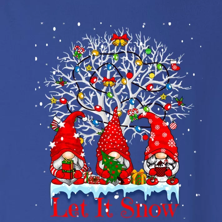 Gnome Let It Snow Christmas Lights Hanukkah Holiday Presents Cute Gift Toddler Long Sleeve Shirt